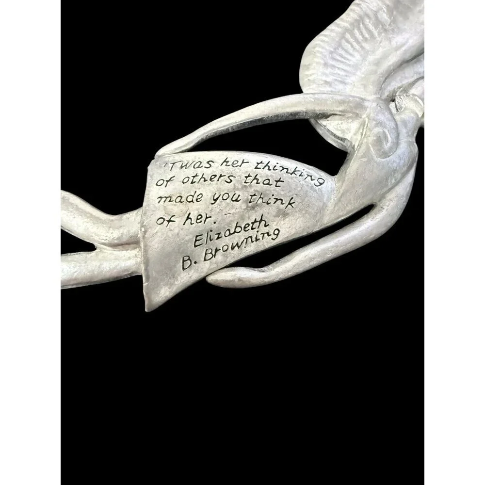 Elizabeth Browning Pewter Ornament Seasons of Cannon Falls Serenity Angel 5.75”